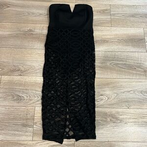 Bodysuit see through lace dress